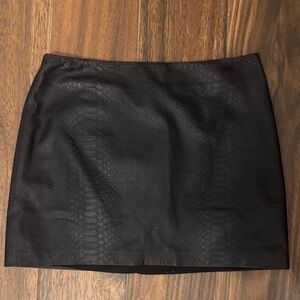 Alice + Olivia Black Textured Mini Skirt
